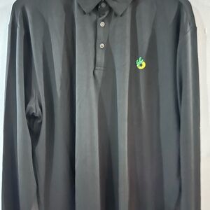 Stylish Black Polo Shirt with Embroidered Logo with Phish logo